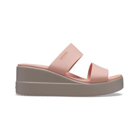 Sandalia Crocs Brooklyn Mid Wedge Mujer Pale Blush-1