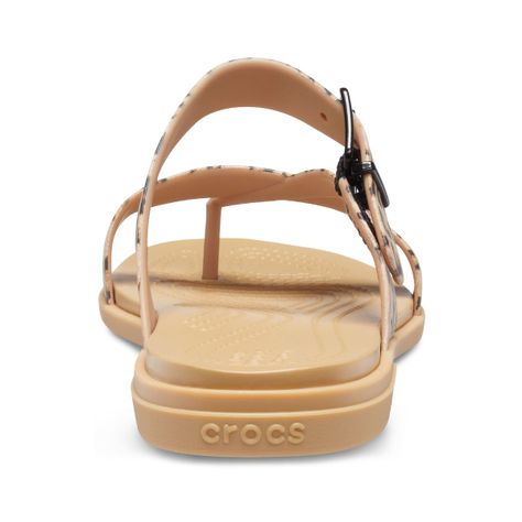 Sandalia Crocs Tulum Toe Post Mujer Lpd/Tan-4