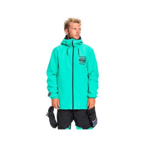 Chaqueta Hombre Quiksilver High In The Hood Shell Pool Green-0