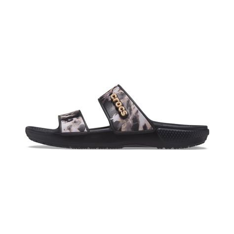 Sandalia Crocs Classic Bleach Dye Unisex Black-2