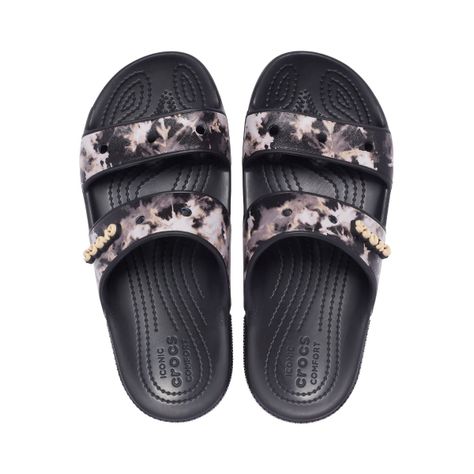 Sandalia Crocs Classic Bleach Dye Unisex Black-5