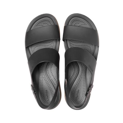 Sandalias Mujer Crocs Cs Brooklyn Low Wedge W Black-5