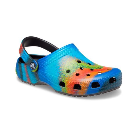 Zueco Crocs Classic Spray Dye Unisex Black/Multi-0