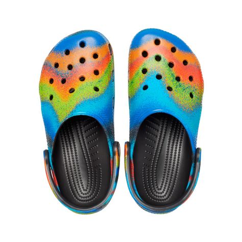 Zueco Crocs Classic Spray Dye Unisex Black/Multi-5