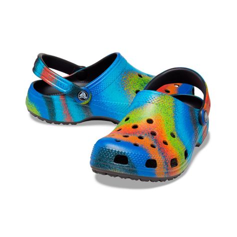 Zueco Crocs Classic Spray Dye Unisex Black/Multi-6