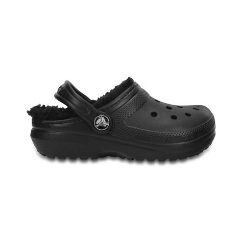 Zueco Crocs Lined Niño Black/Black-1