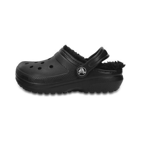 Zueco Crocs Lined Niño Black/Black-2