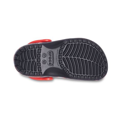 Zueco Crocs Classic Bleach Dye Niño Black/Red-3