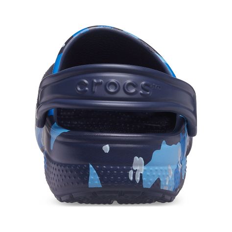 Zueco Crocs Classic Camo Niño Navy/Multicolor-4