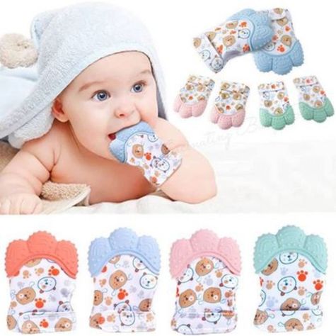 Guante Mordedor silicona Entretencion bebe color niña-0