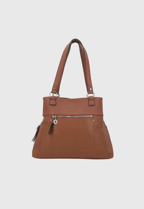 Cartera de hombro Melrose café L-1