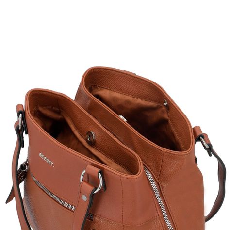 Cartera de hombro Melrose café L-26
