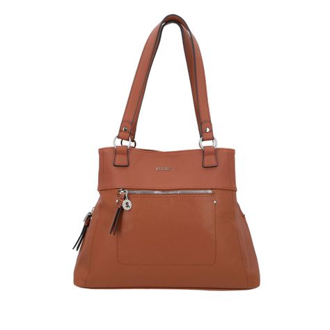 Cartera de hombro Melrose café L-0