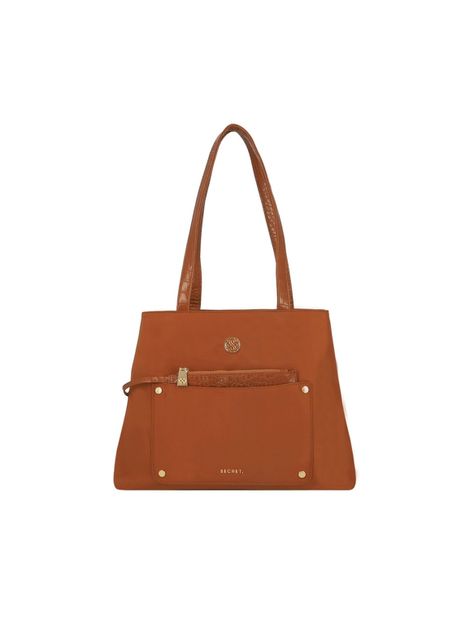 Cartera de hombro Secret Girona FW25 L Café Medio-0