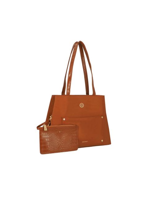Cartera de hombro Secret Girona FW25 L Café Medio-5
