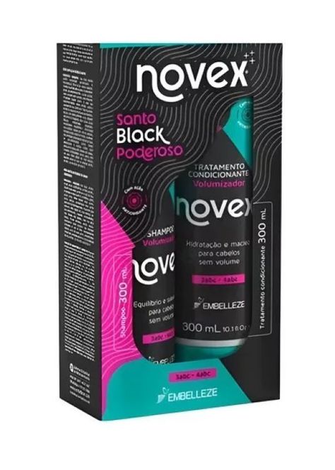 Kit Shampoo y Acondicionador Santo Black 2x300ml.-0