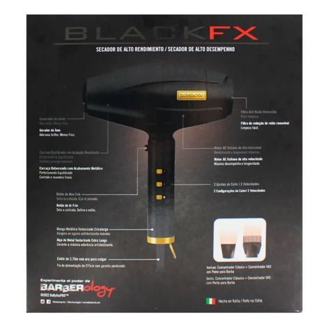 Secador De Pelo Babylisspro Gold FX Turbo Negro-4