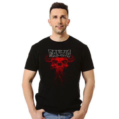 Polera Danzig Calavera Roja-1