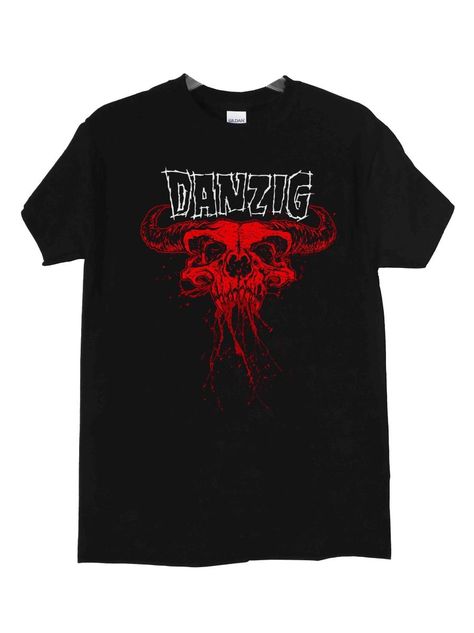 Polera Danzig Calavera Roja-2