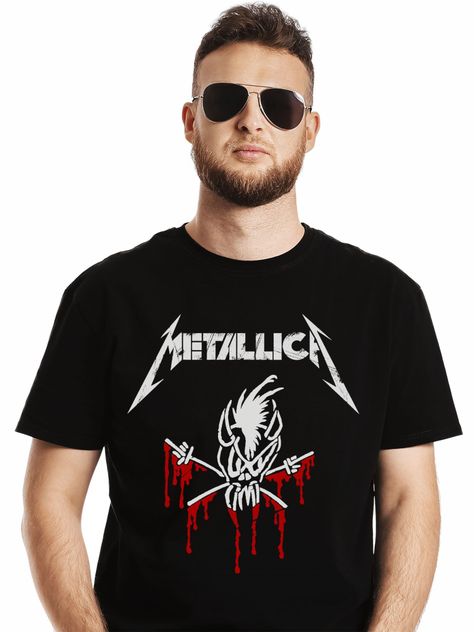 Polera Metallica Live Shit Con Rojo-0