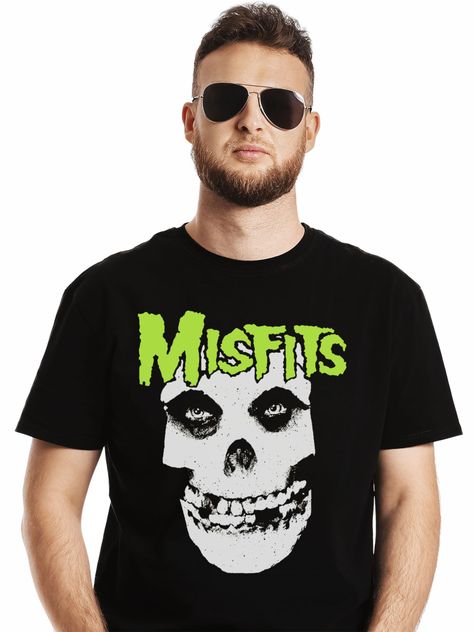 Polera Misfits Cara Logo Verde-0