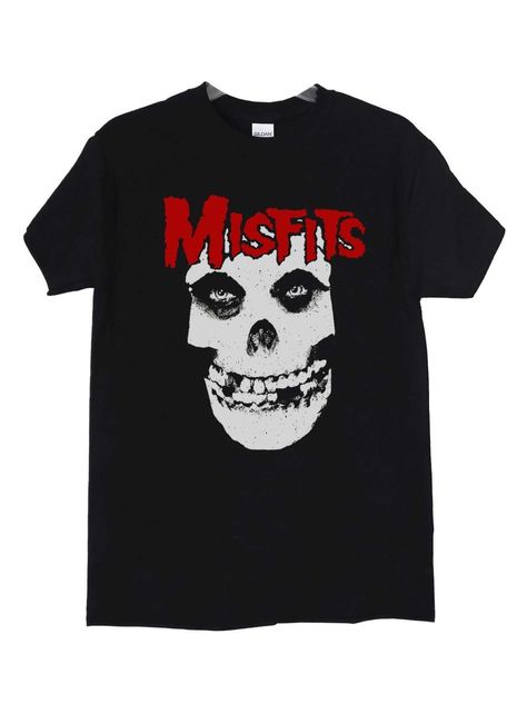 Polera Misfits Calavera Con Logo Rojo-2