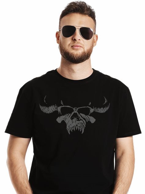 Polera Danzig Calavera Gris-0