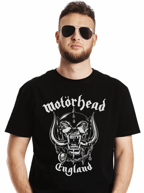 Polera Motorhead England Blanco-Negro-0
