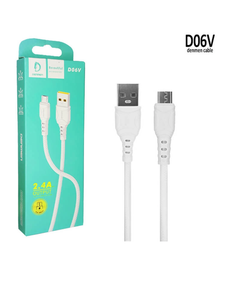 Cable de Carga Rápida DENMEN D06V (Micro USB) – 2.4A-0