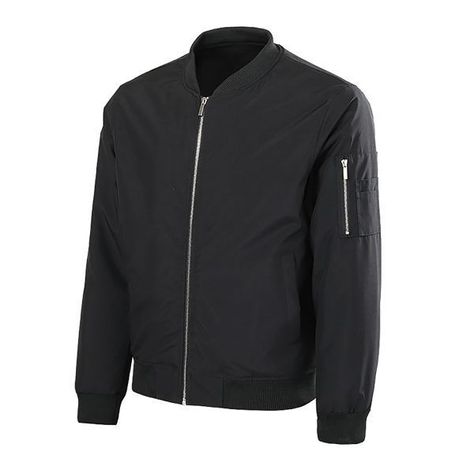 CHAQUETA BOMBER CASUAL NEGRA HOMBRE-0