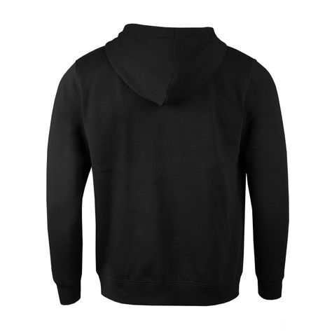 Polerón Canguro Con Cierre Unisex Negro-2