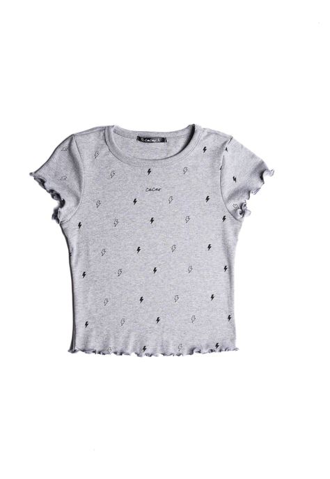 Polera Adel Regular Basic Print Gris Cacao-0