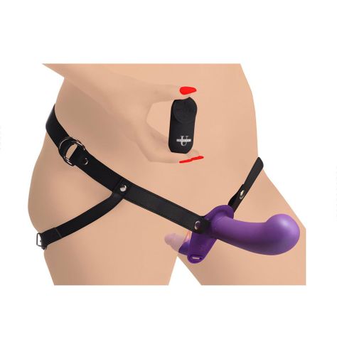 Arnés de pegging vibrador-0