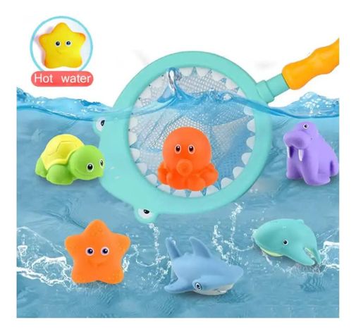 Juguete De Baño Bebés Y Niños - Red Tiburón Y Animales Mar-3