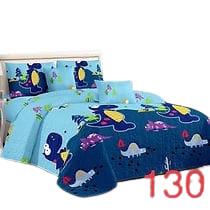Cubrecama Quilt Verano 1.5 Dino Chopo Azul 130-0