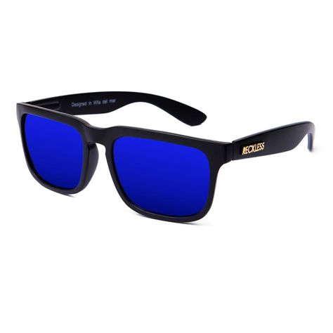 Lentes de Sol Reckless Rocket V2 Black/Blue uv 400-1