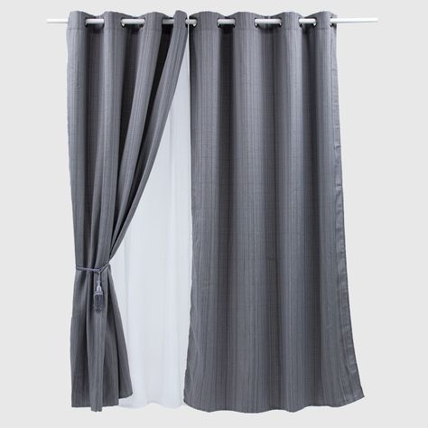 Set 6 Cortinas Fantasy Gris-0