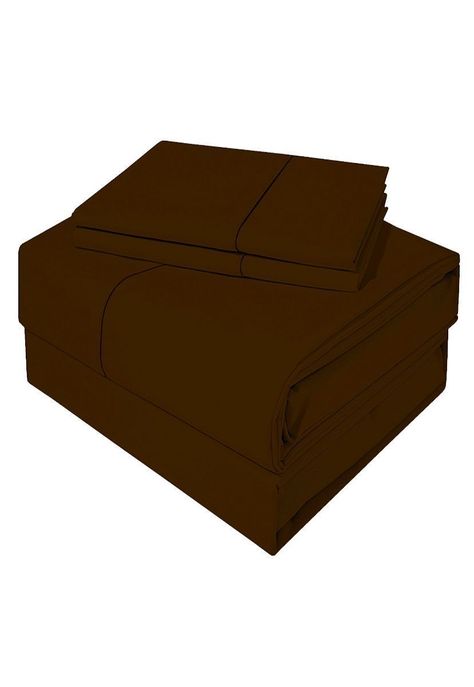 Juego de sabana 200 hilos Full diversion liso chocolate-0