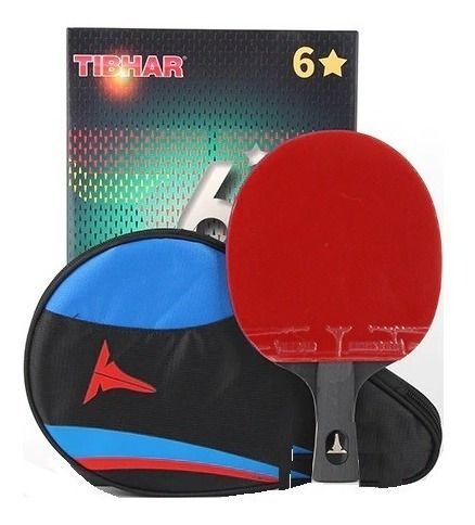 Raqueta Thibar 6* Estilo Lapicero Profesional Tenis De Mesa-1