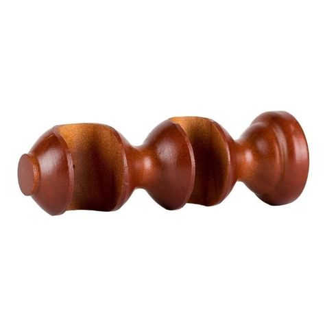 Pack 2 Unidades Soporte Doble De Madera Chocolate 19/19 Mm-1