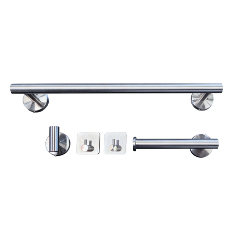 Set de Baño Inoxidable Plateado 5 Piezas-0