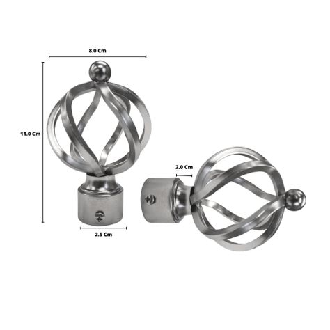 Pack 2 Unidades Terminal Bola Alambre Satín 19 Mm-1
