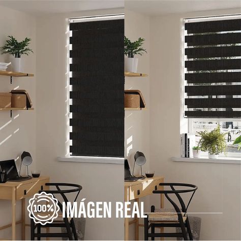Roller Duo Zebra Día Y Noche Negro 120 X 165 Cm Premium-3
