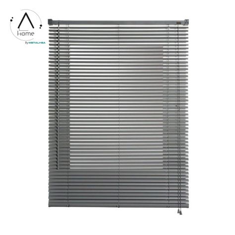 Persiana Veneciana Pvc 25MM 180X165 Cm Manual Gris Ceniza-7