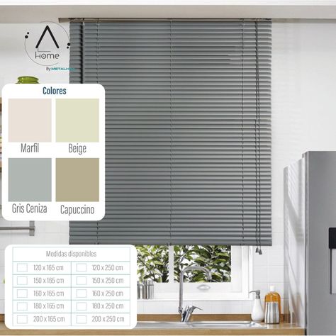 Persiana Veneciana Pvc 25MM 180X165 Cm Manual Gris Ceniza-8