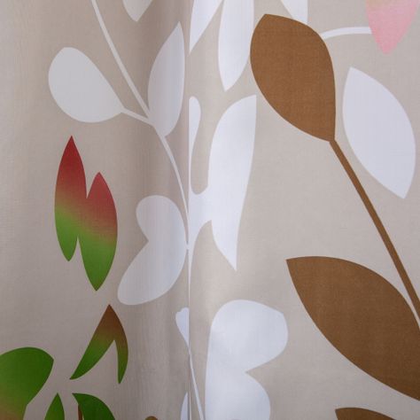 Cortina De Baño 180 x 180 Cm Peva Diseño Hojas-1