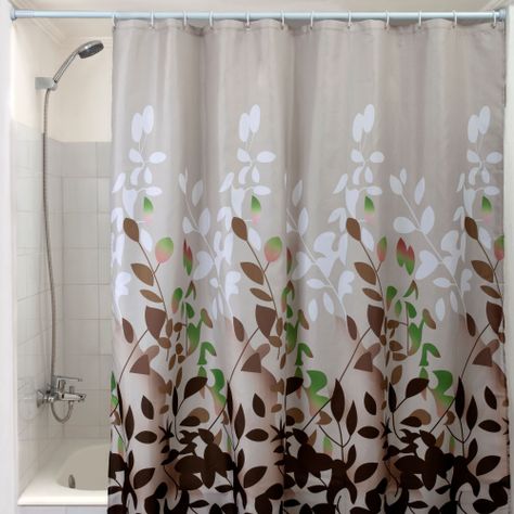 Cortina De Baño 180 x 180 Cm Peva Diseño Hojas-2