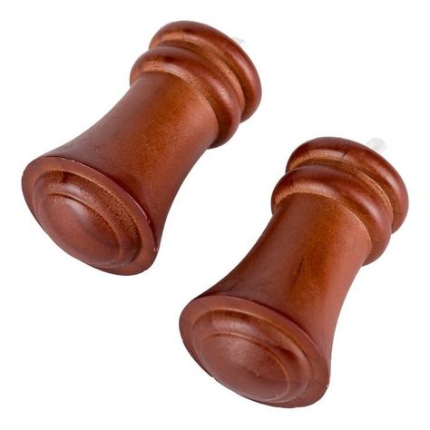 Pack 2 Unidades Terminal Queen De Madera Chocolate 35 Mm-0
