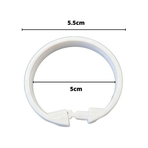 Pack De 12 Ganchos Blancas Para Cortina De Ducha-2
