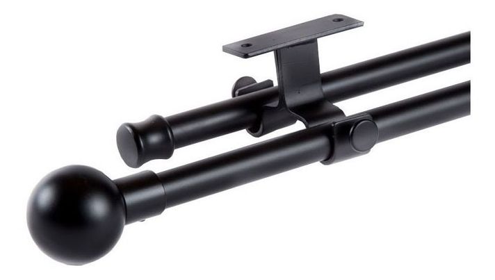 Set Extensible Techo 120-210 Cm Color Negro Y Terminal Bola-0